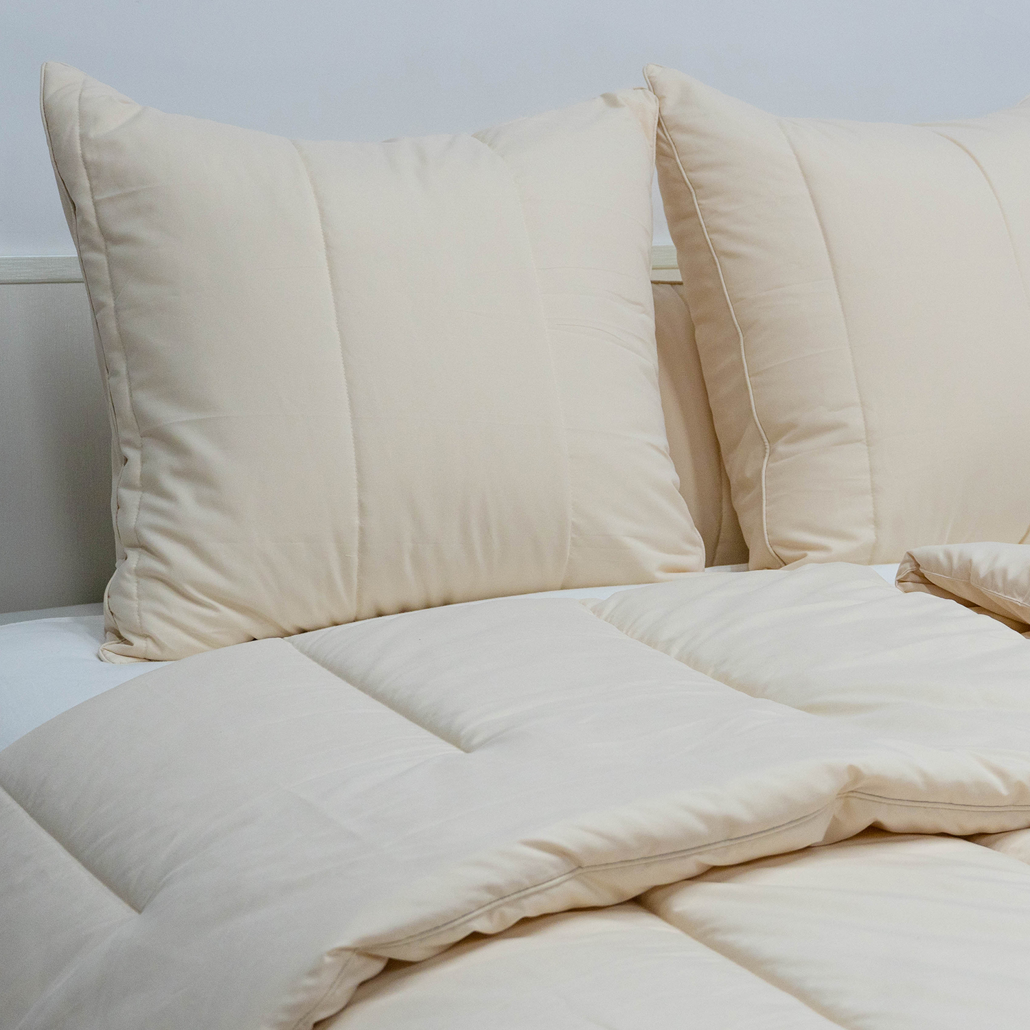 Organic Bamboo Poly Comforter Set-Cream