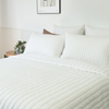 White - Organic Bamboo Jersey Quilt Set