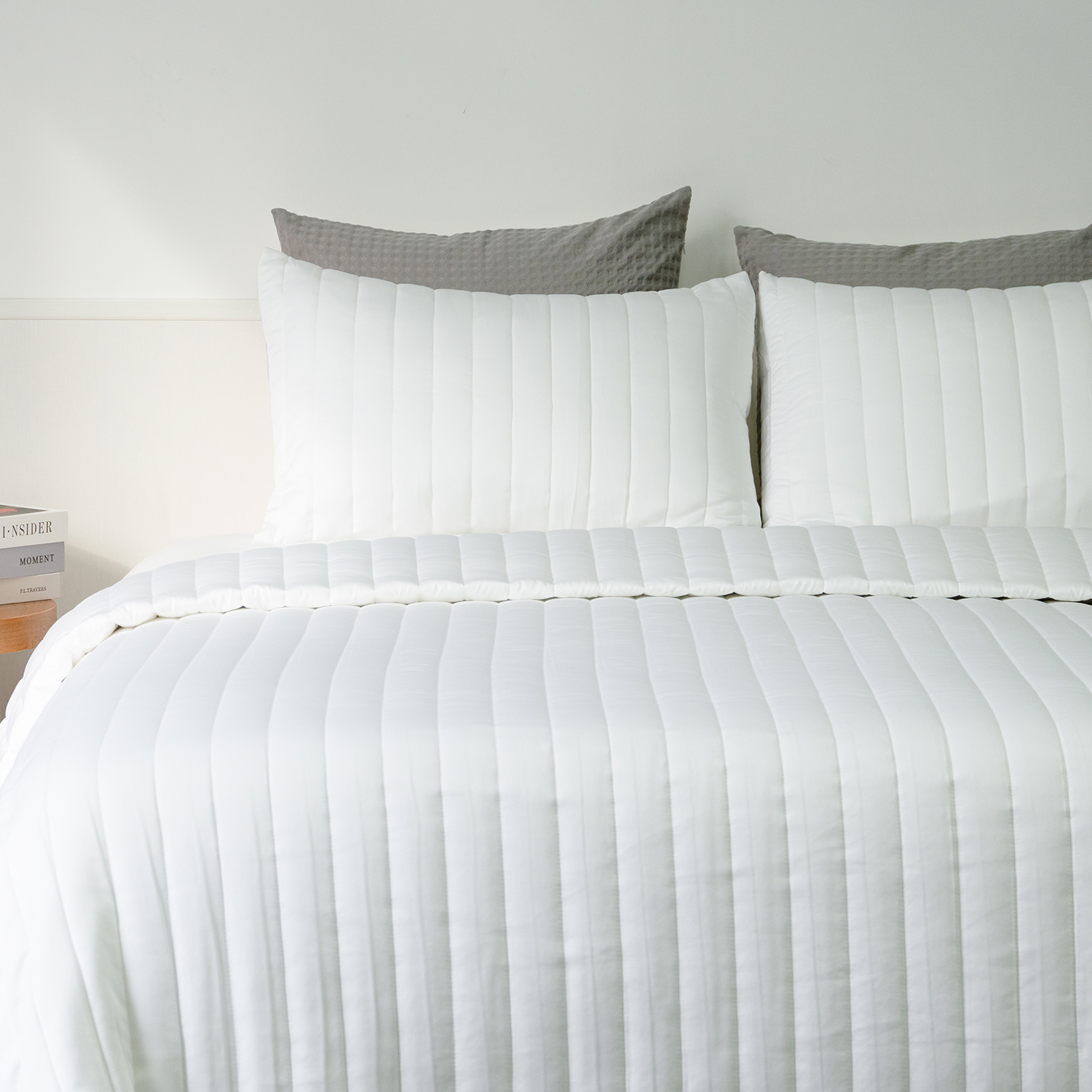 Organic Tencel Quilt Set-White