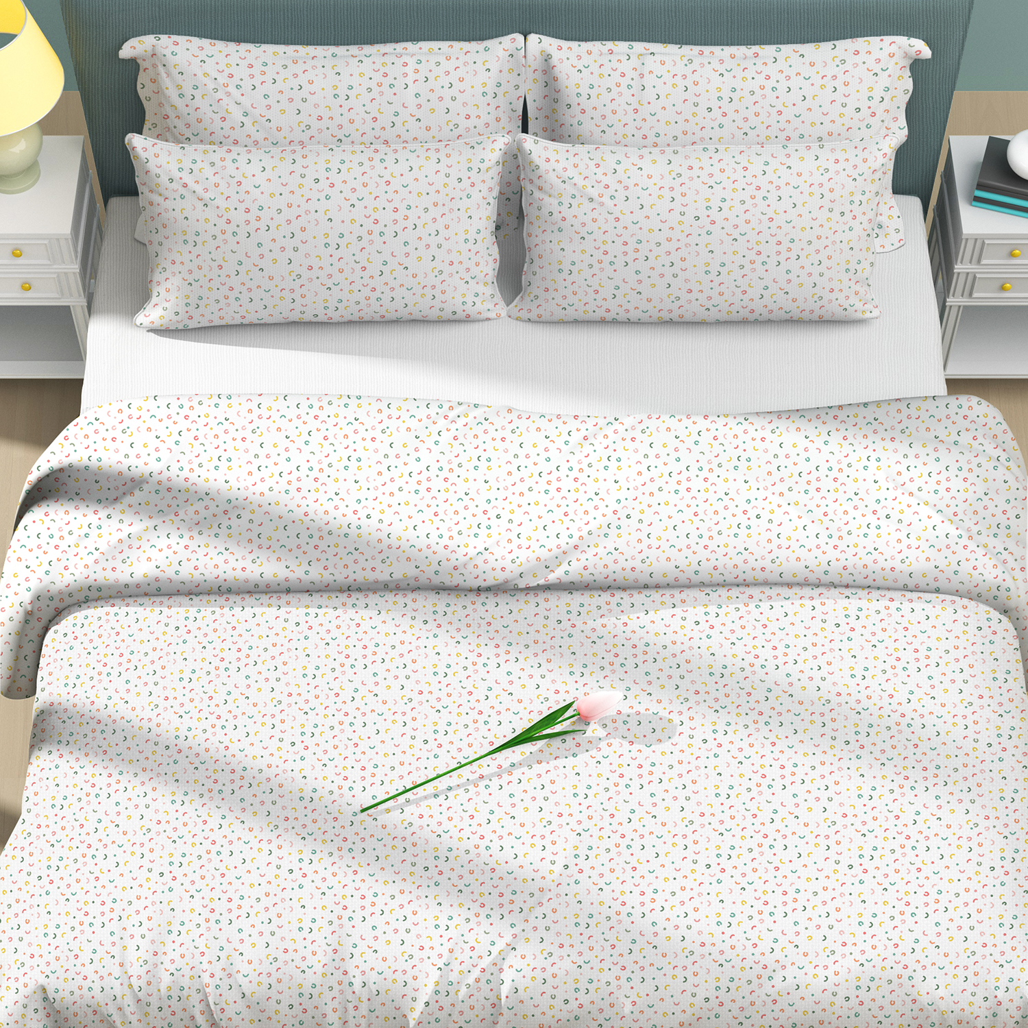 100% Organic Cotton Print Duvet Cover Set-Custom Print 19