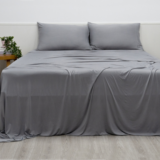 Bamboo Jersey Sheet Set - Middle Grey