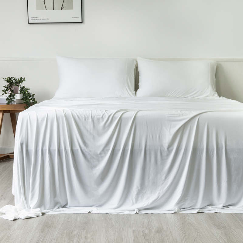 Bamboo Jersey Sheet Set - White