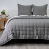 100% Linen Quilt set-Charcoal