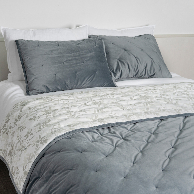 Organic Bamboo Poly Quilt Set-Grey