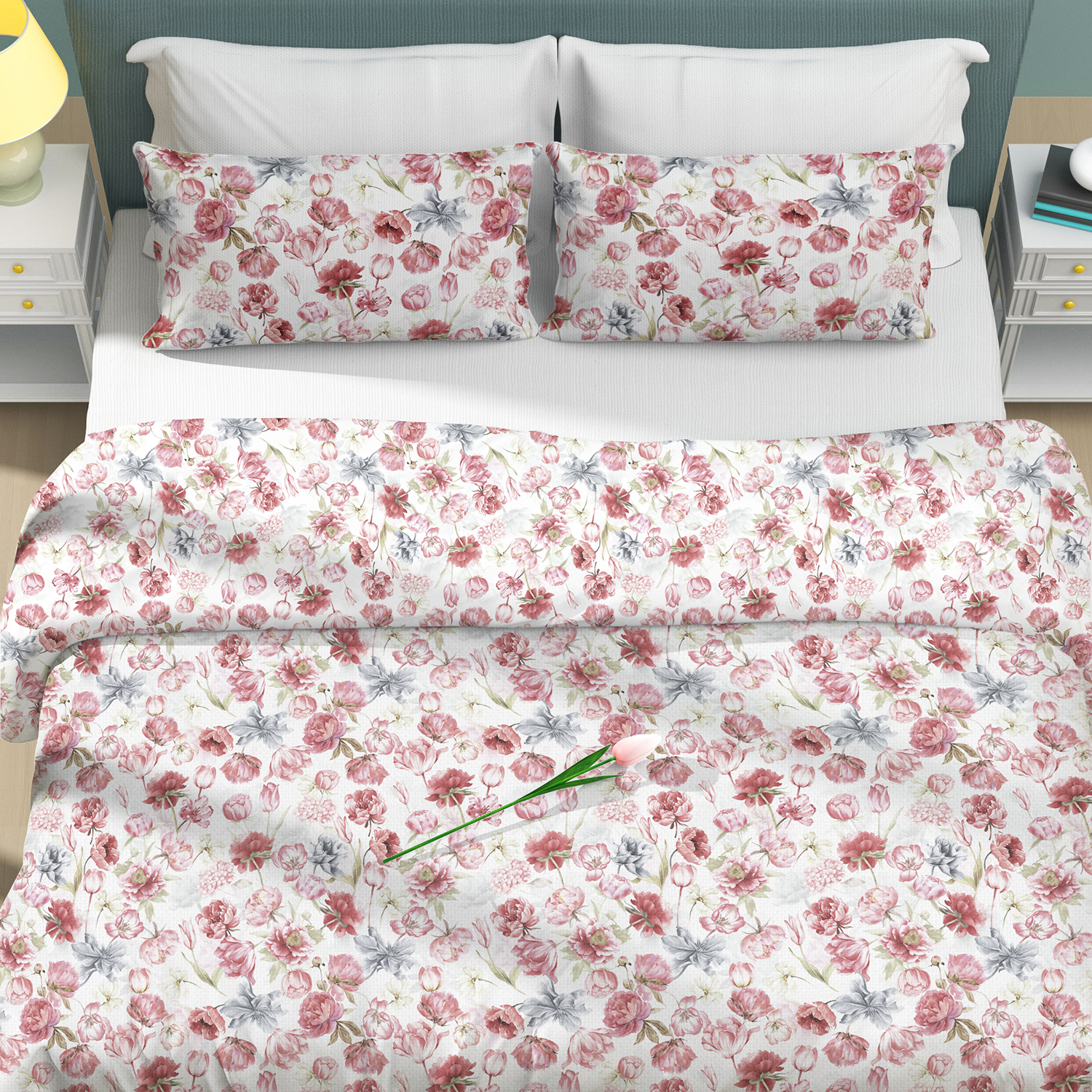 100% Organic Cotton Print Duvet Cover Set-Custom Print 19