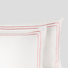 Organic Bamboo Duvet Cover Set- White and Red