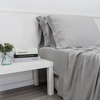 Organic Sliver Grey Linen Bamboo Sheet Set