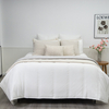 White Organic Bamboo Cotton Blend Quilt Set