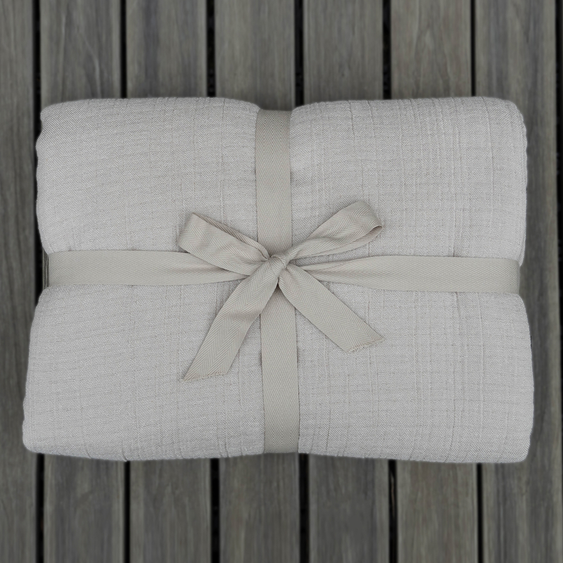 100% Organic Cotton Grey Blanket