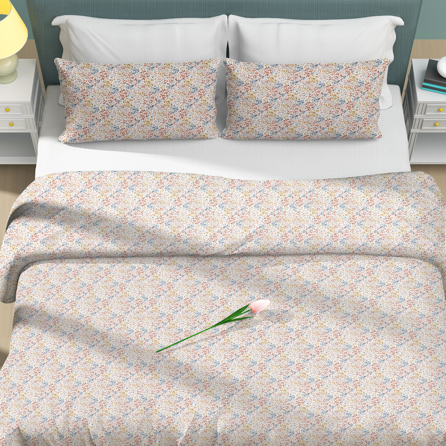 100% Organic Cotton Print Duvet Cover Set-Custom Print 6