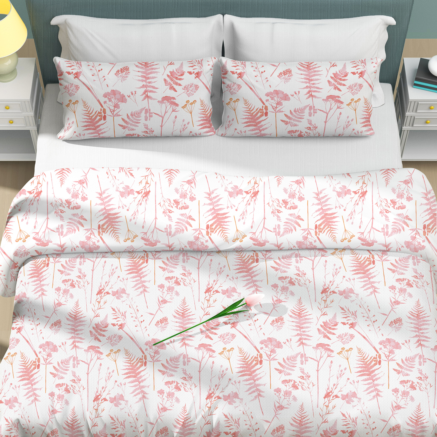 100% Organic Cotton Print Duvet Cover Set-Custom Print 31