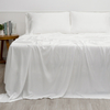 Organic White Linen Bamboo Sheet Set