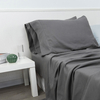 Charcoal Bamboo-Linen Twill Sheet Set