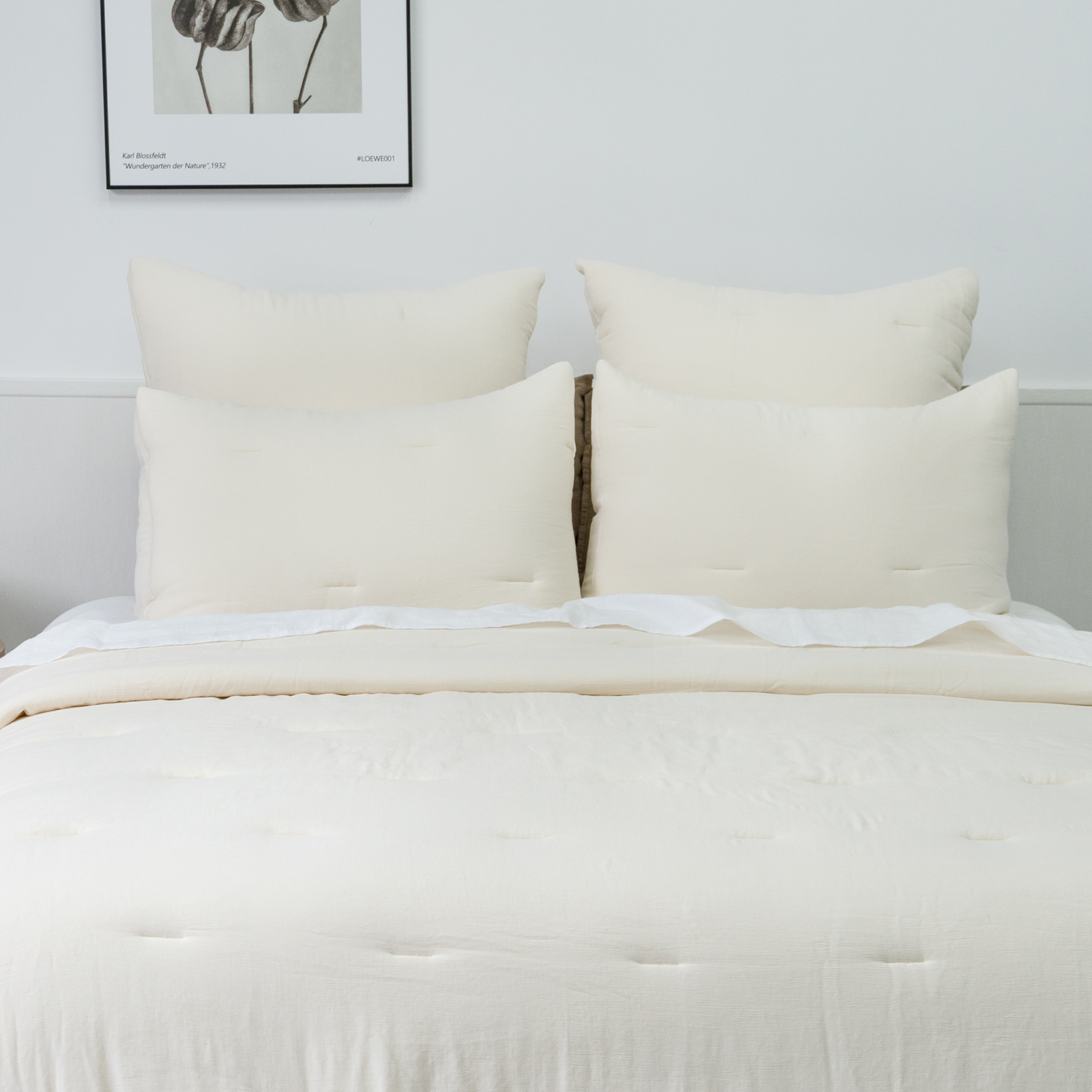 White Organic Cotton Guazz Quilt Set