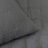 100% Linen Quilt set-Charcoal