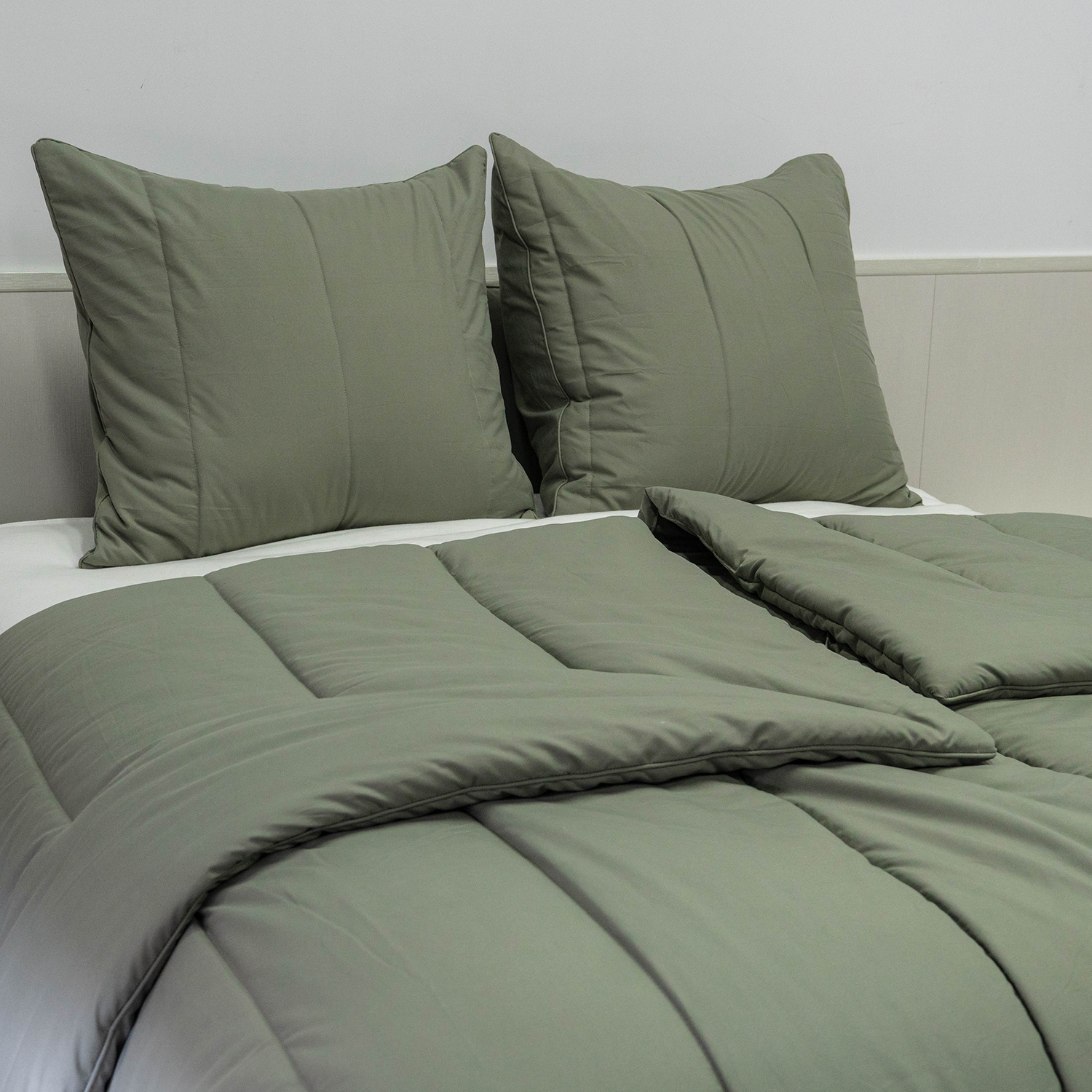 Organic Bamboo Poly Comforter Set-Green