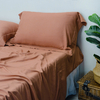 Organic Terracotta Linen Bamboo Sheet Set