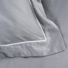 Grey Organic Bamboo Cotton Wool Blend Duvet Cover Set