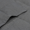 100% Linen Box Quilt-Charcoal