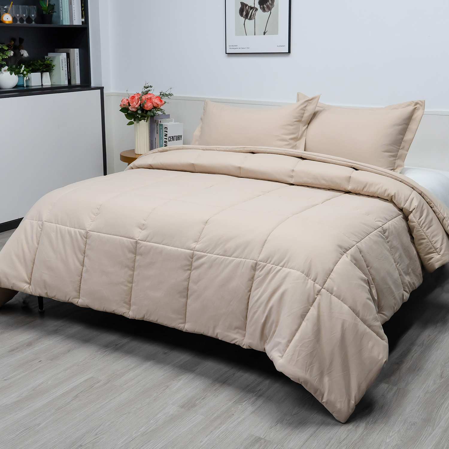 100% Organic Bamboo Comforter Set-Ivory