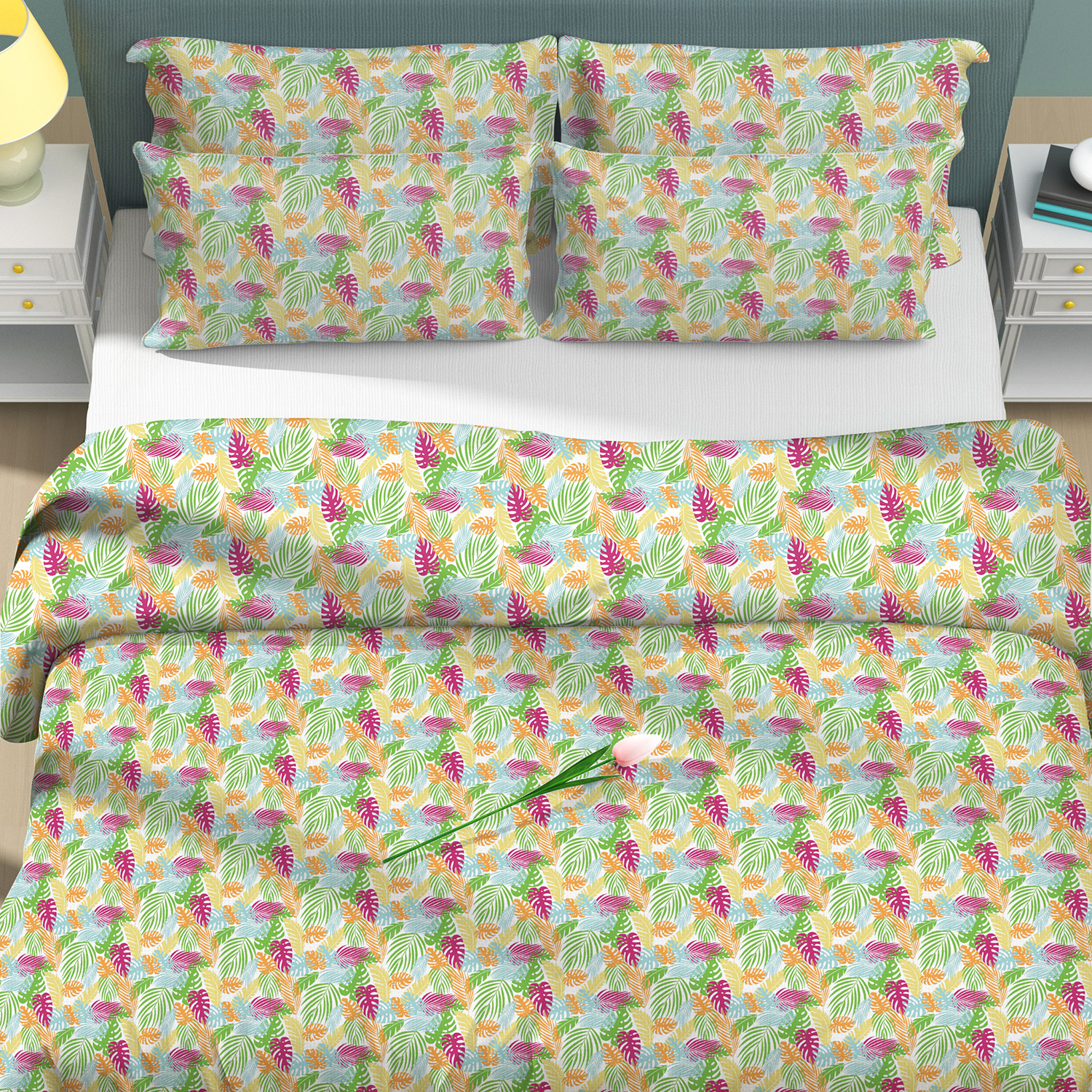 100% Organic Cotton Print Duvet Cover Set-Custom Print 16