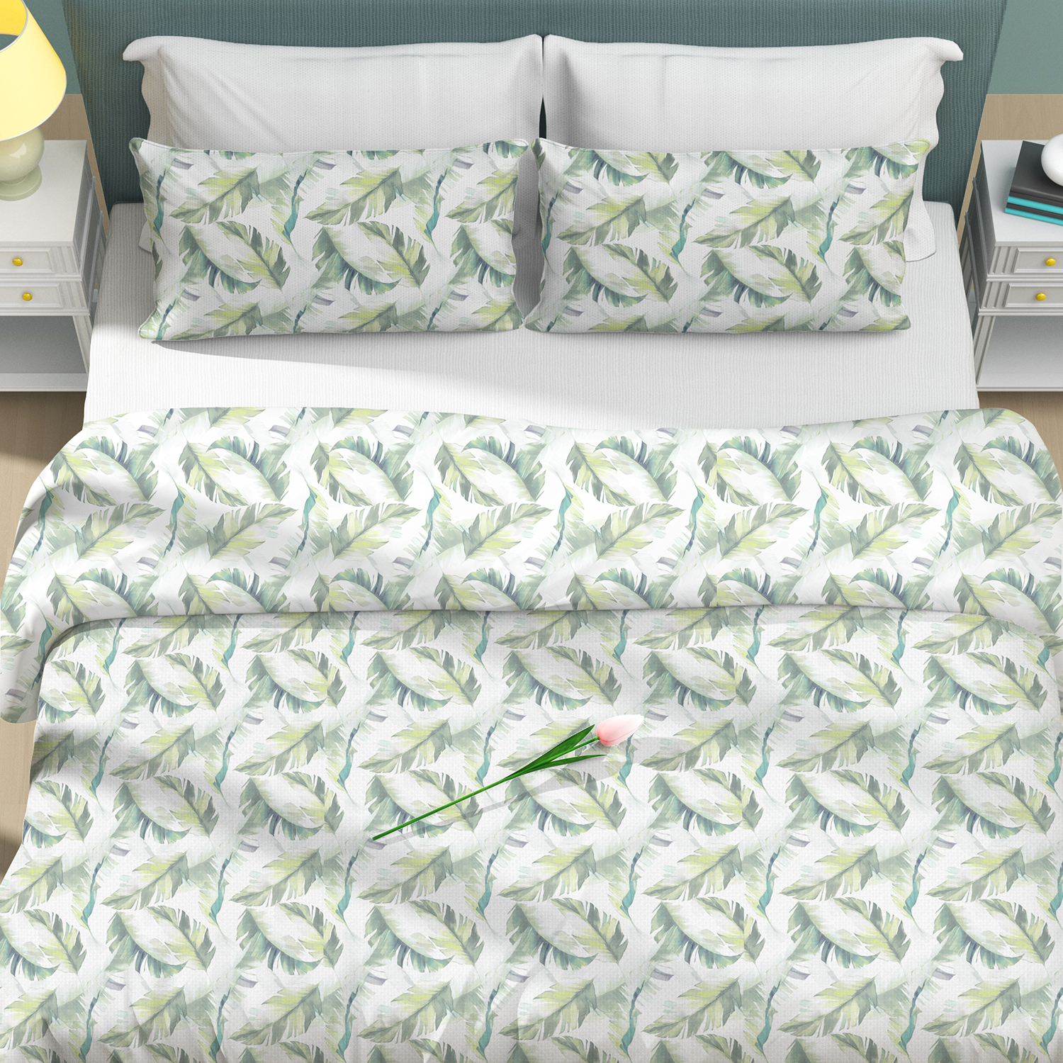 100% Organic Cotton Print Duvet Cover Set-Custom Print 31