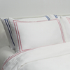 Organic Bamboo Duvet Cover Set- White and Red