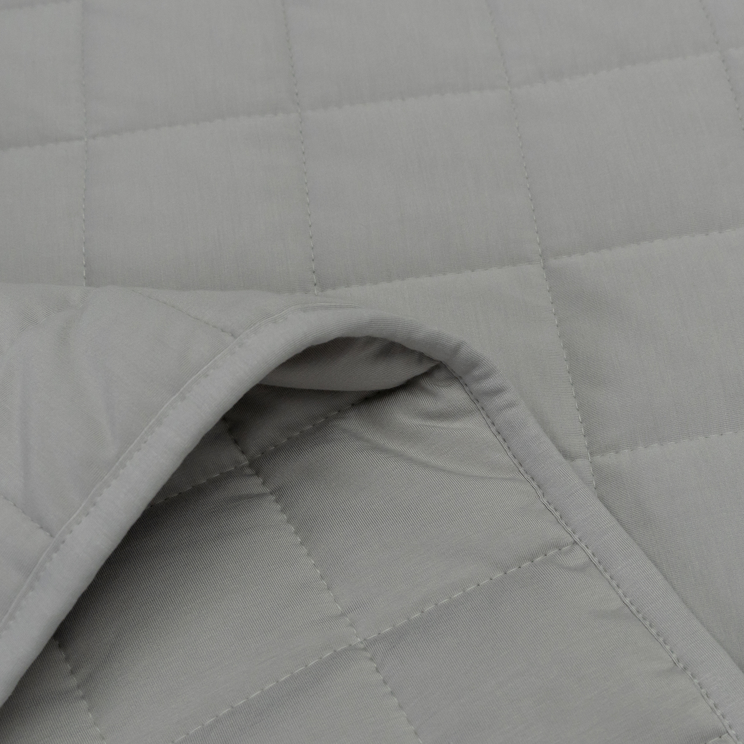 Grey Organic Bamboo Jersey Quilt Set