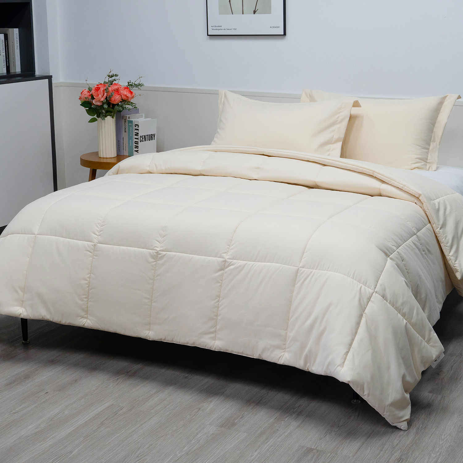 100% Organic Bamboo Comforter Set-Cream