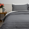 100% Organic Bamboo Quilt Set-Dark Grey