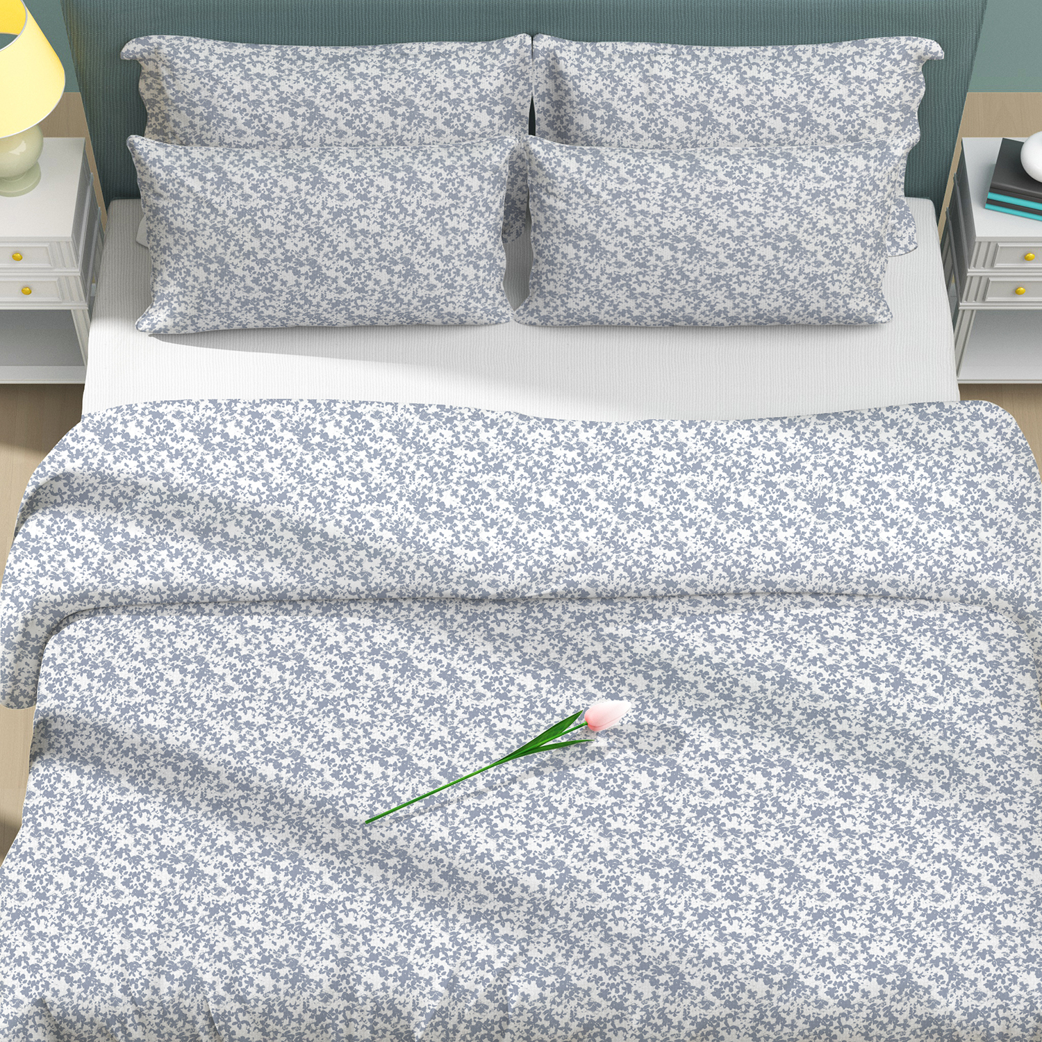 100% Organic Cotton Print Duvet Cover Set-Custom Print 25