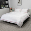 Organic Bamboo Duvet Cover Set- White and Red