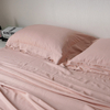 Organic Pink Linen Bamboo Sheet Set