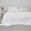 Organic White Linen Bamboo Sheet Set