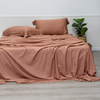 Organic Terracotta Linen Bamboo Sheet Set