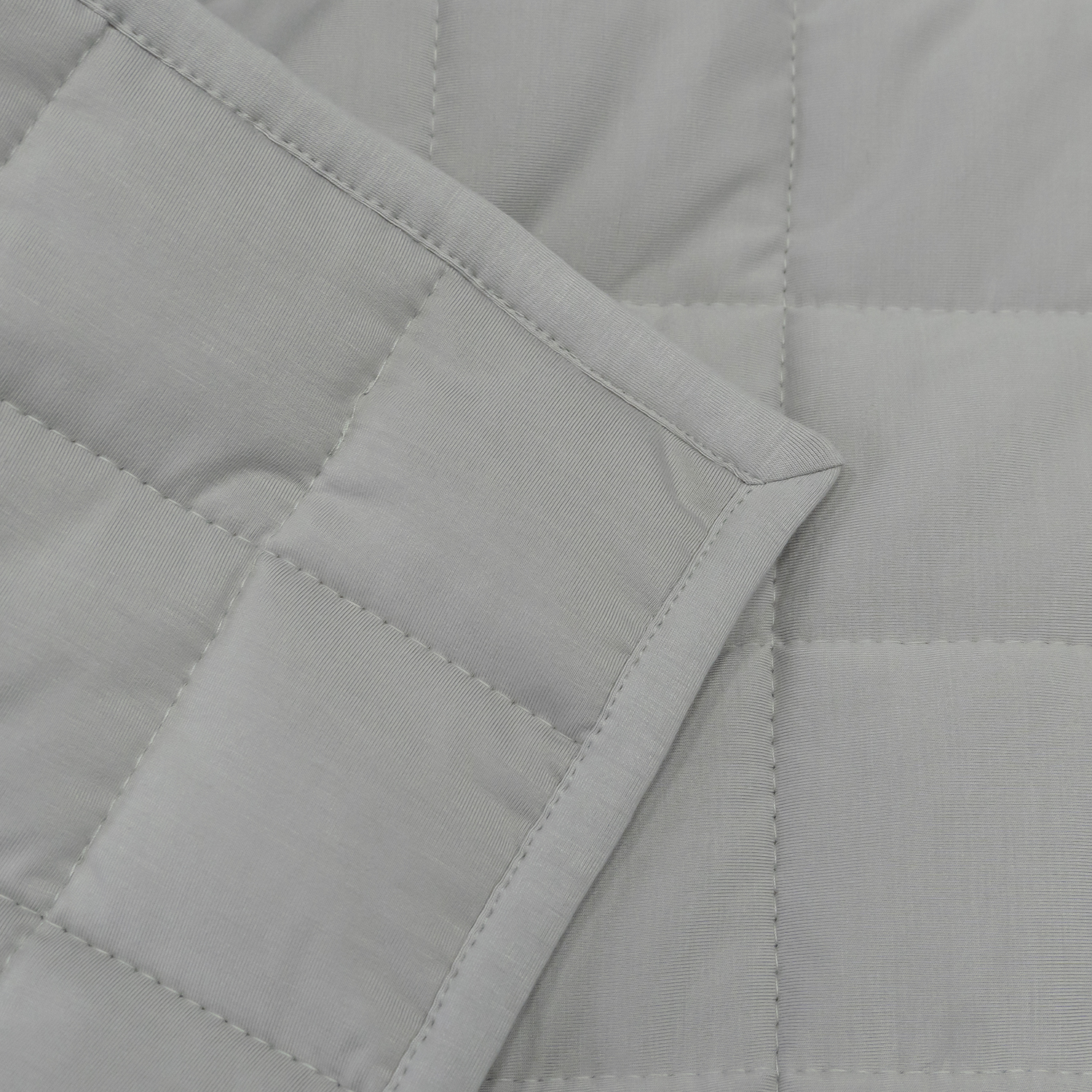 Grey Organic Bamboo Jersey Quilt Set