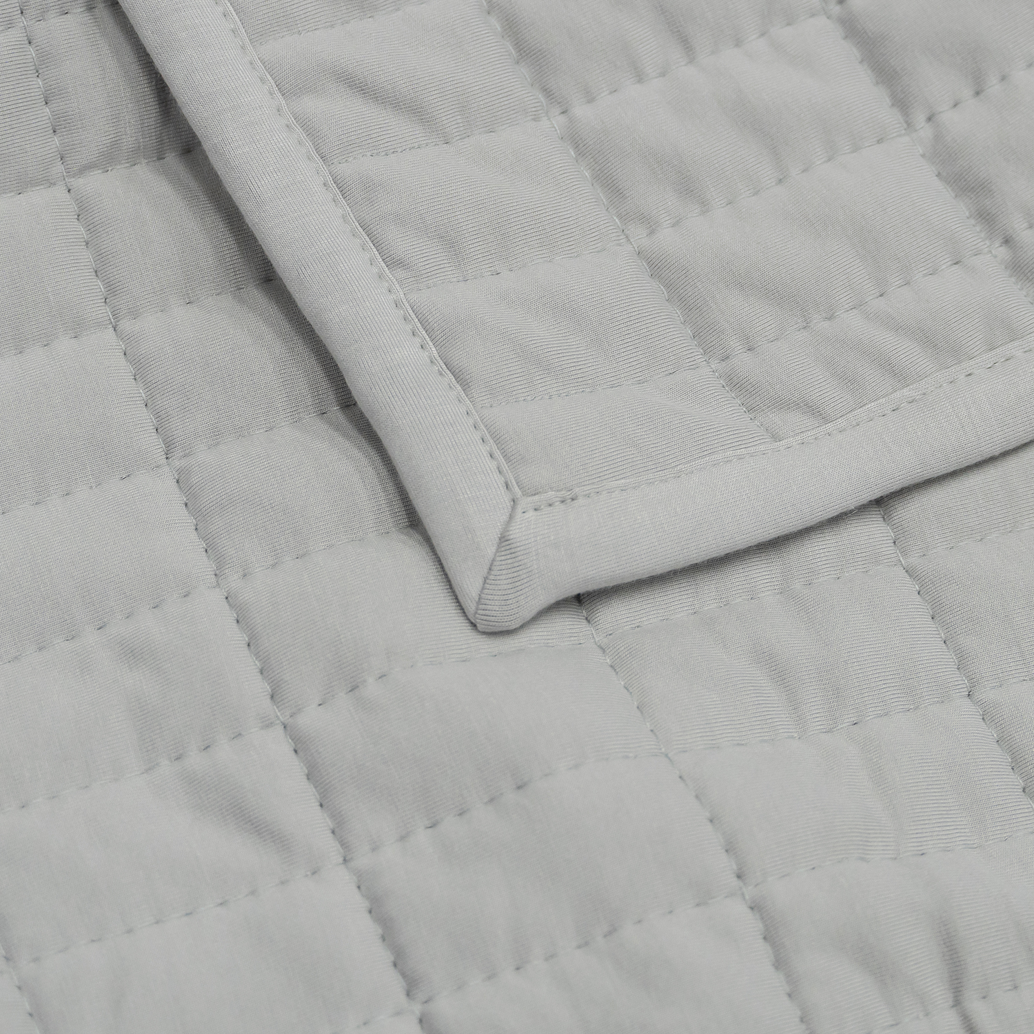 Grey - Organic Bamboo Jersey Quilt Set