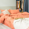 Coral Linen Duvet Cover