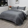 100% Organic Bamboo Quilt Set-Dark Grey