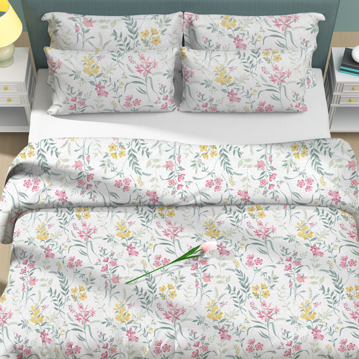 100% Organic Cotton Print Duvet Cover Set-Custom Print 19