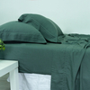 Organic Green Linen Bamboo Sheet Set