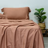 Organic Terracotta Linen Bamboo Sheet Set