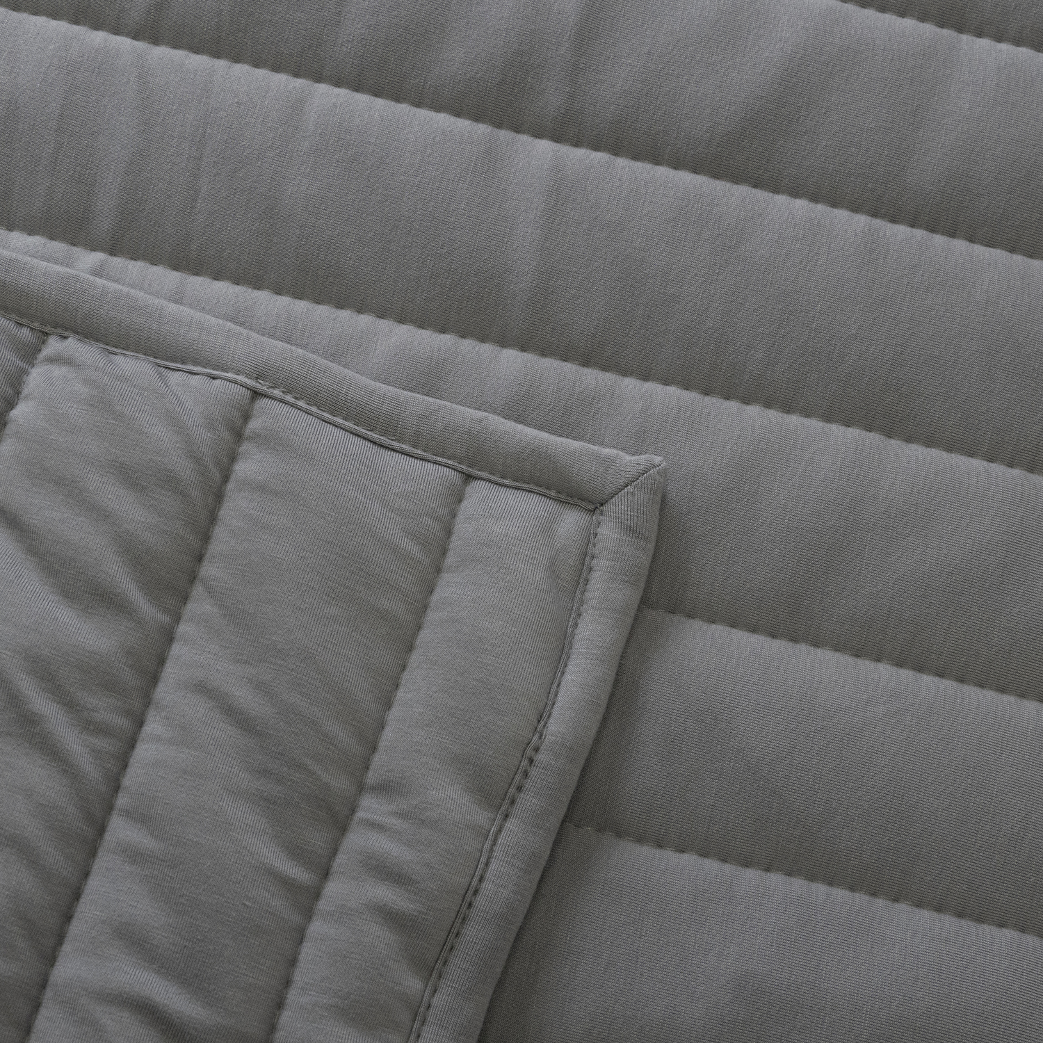 Charcoal - Organic Bamboo Jersey Quilt Set