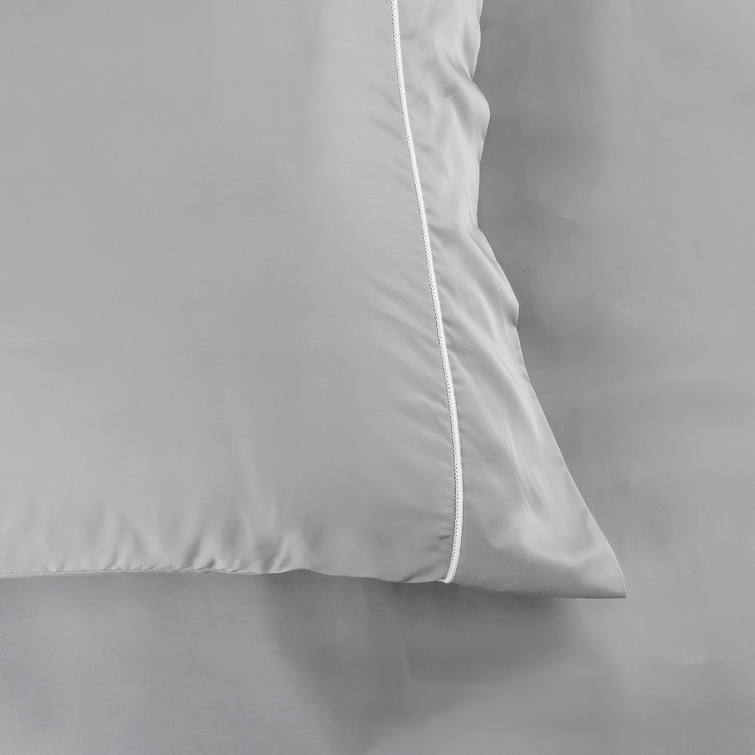 Grey Organic Bamboo Cotton Wool Blend Duvet Cover Set