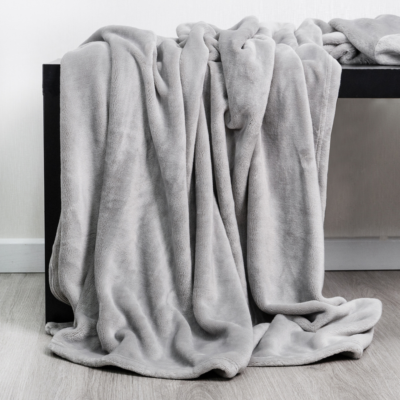 100% Organic Poly Grey Blanket