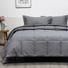 100% Organic Bamboo Comforter Set-Dark Grey