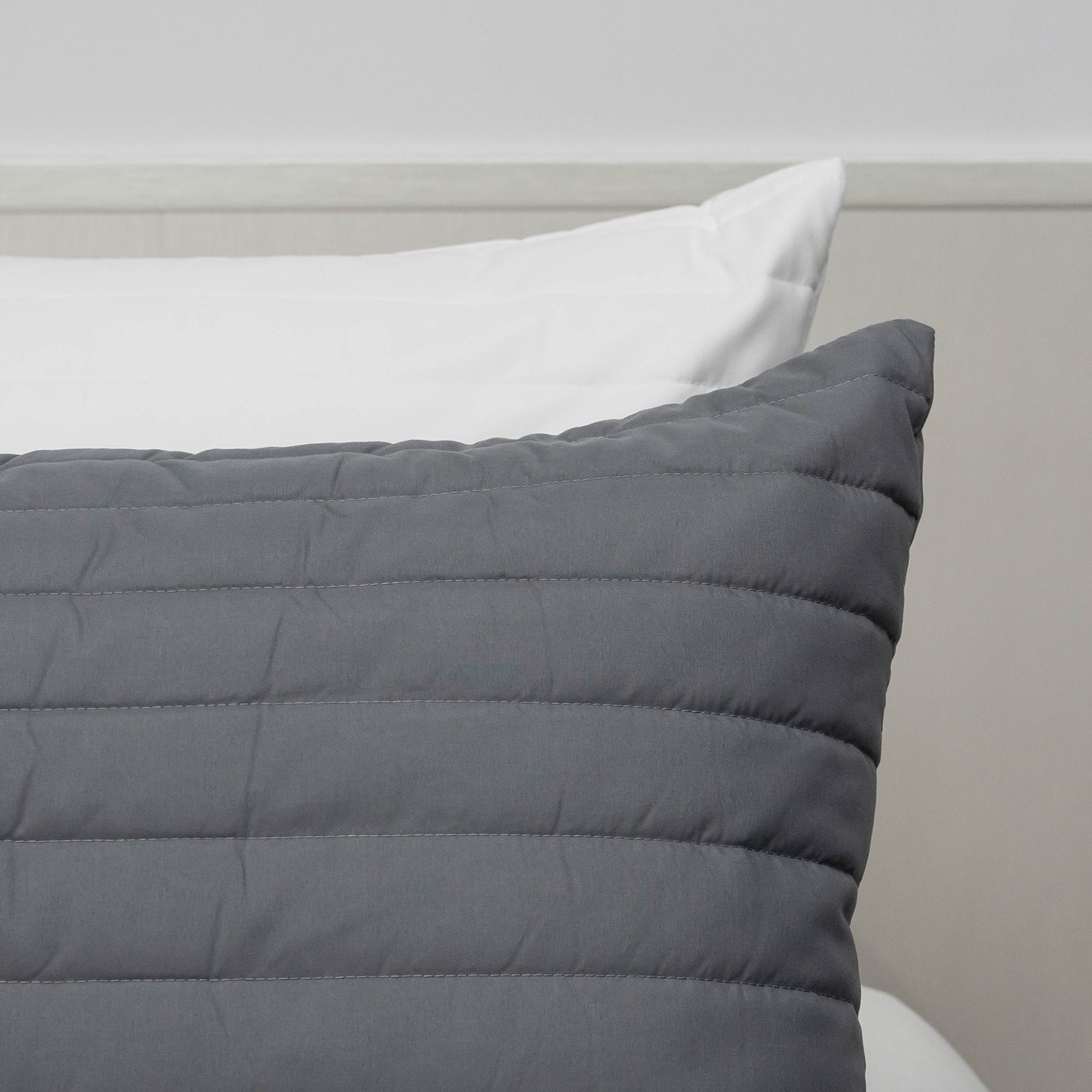 100% Organic Bamboo Quilt Set-Dark Grey