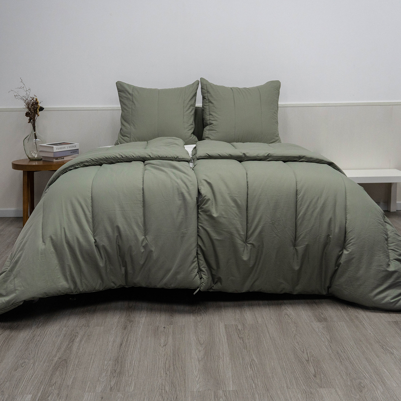 Organic Bamboo Poly Comforter Set-Green