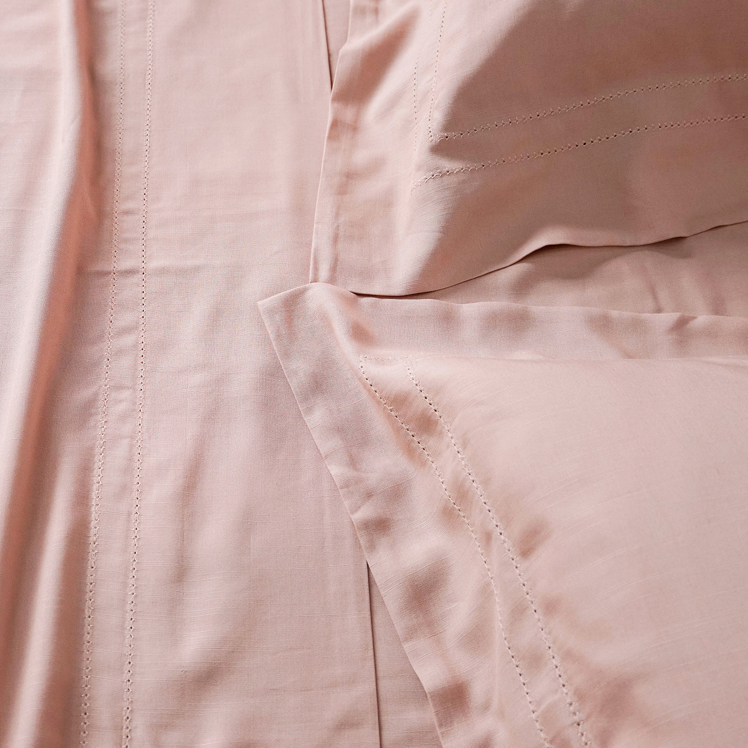 Organic Pink Linen Bamboo Sheet Set