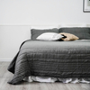 Charcoal Linen Quilt-Aurora